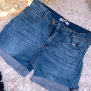 Blue Savvy Denim Shorts
